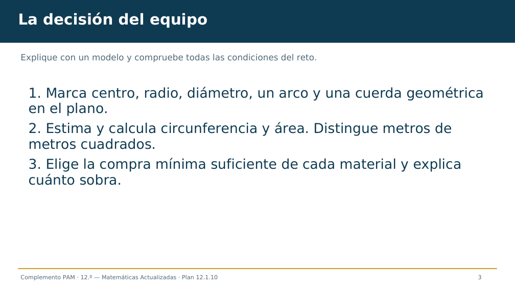 Diapositiva 3 del complemento: Círculo de la feria: borde y superficie