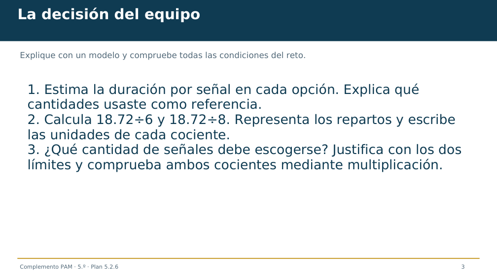 Diapositiva 3 del complemento: Señales de sonido con la duración adecuada