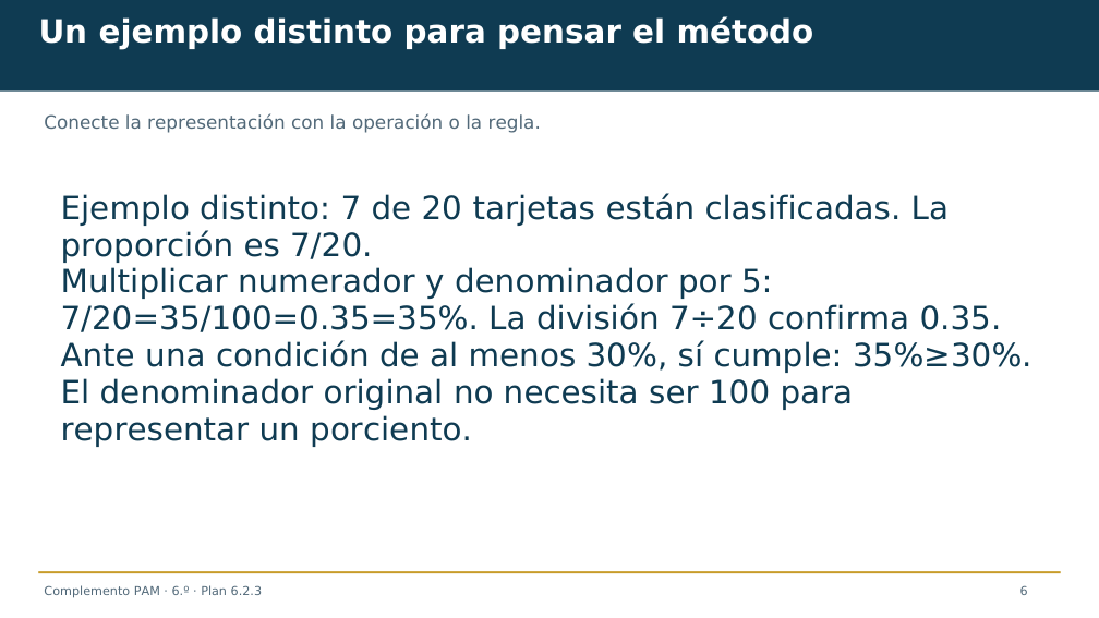 Diapositiva 6 del complemento: Tres registros para una misma condición