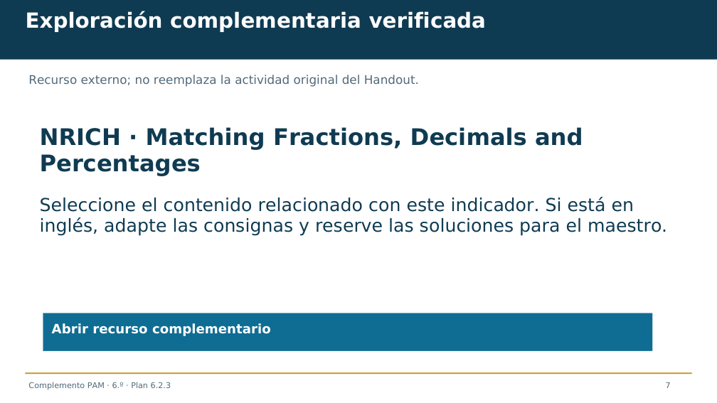 Diapositiva 7 del complemento: Tres registros para una misma condición